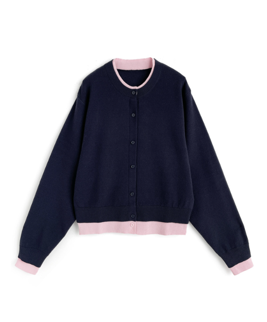 拼色針織外套 [dk1611]