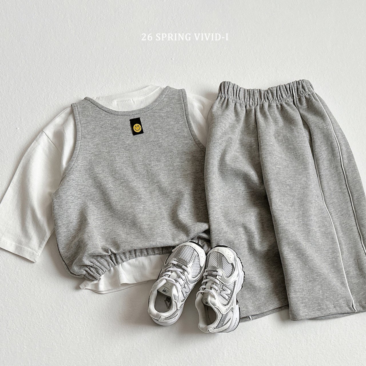 🌸預訂 韓國直送🌸🇰🇷VIVIDI三色兩線條寬鬆闊腳運動褲