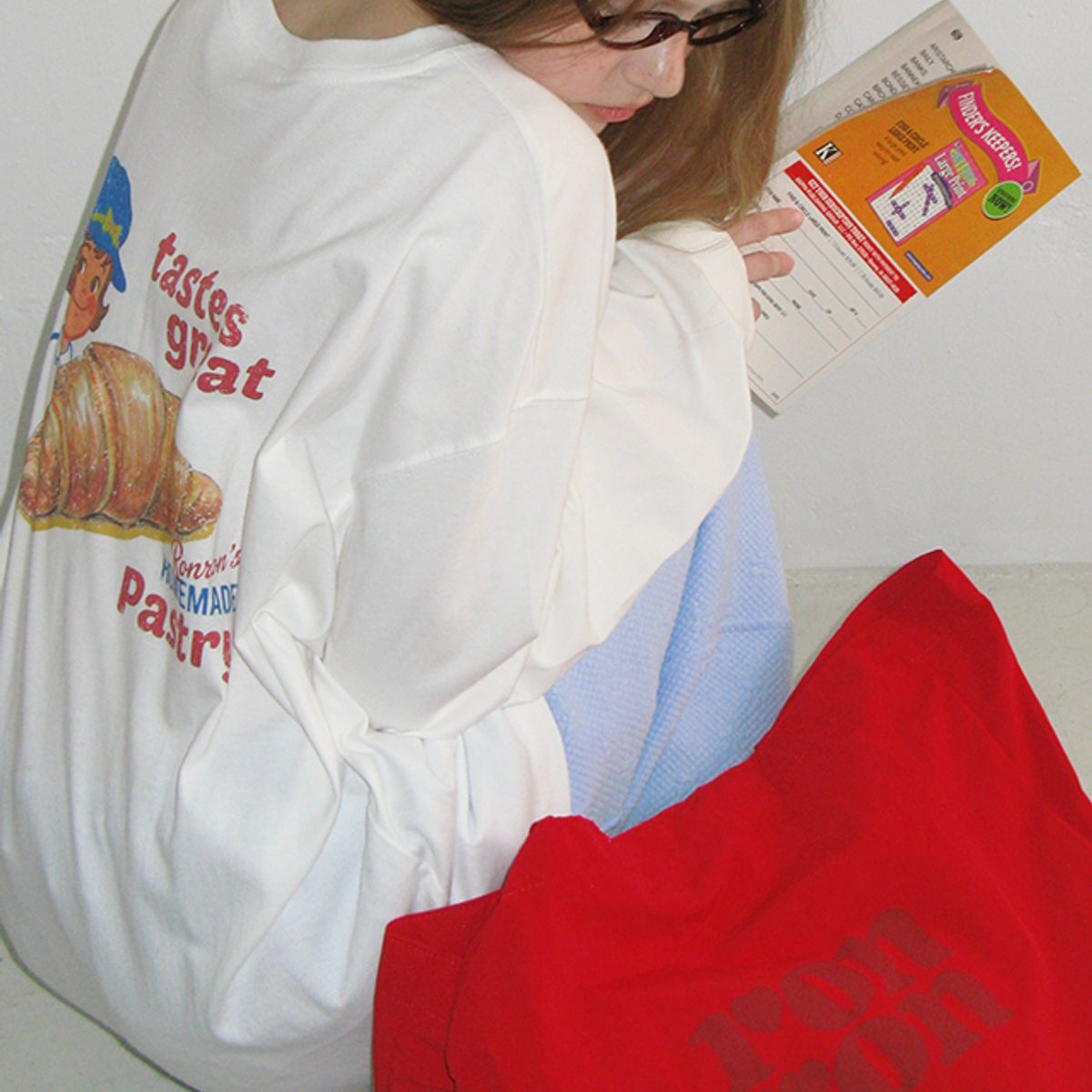 [RONRON] VINTAGE CROISSANT OVER FIT LONG SLEEVE (3色)