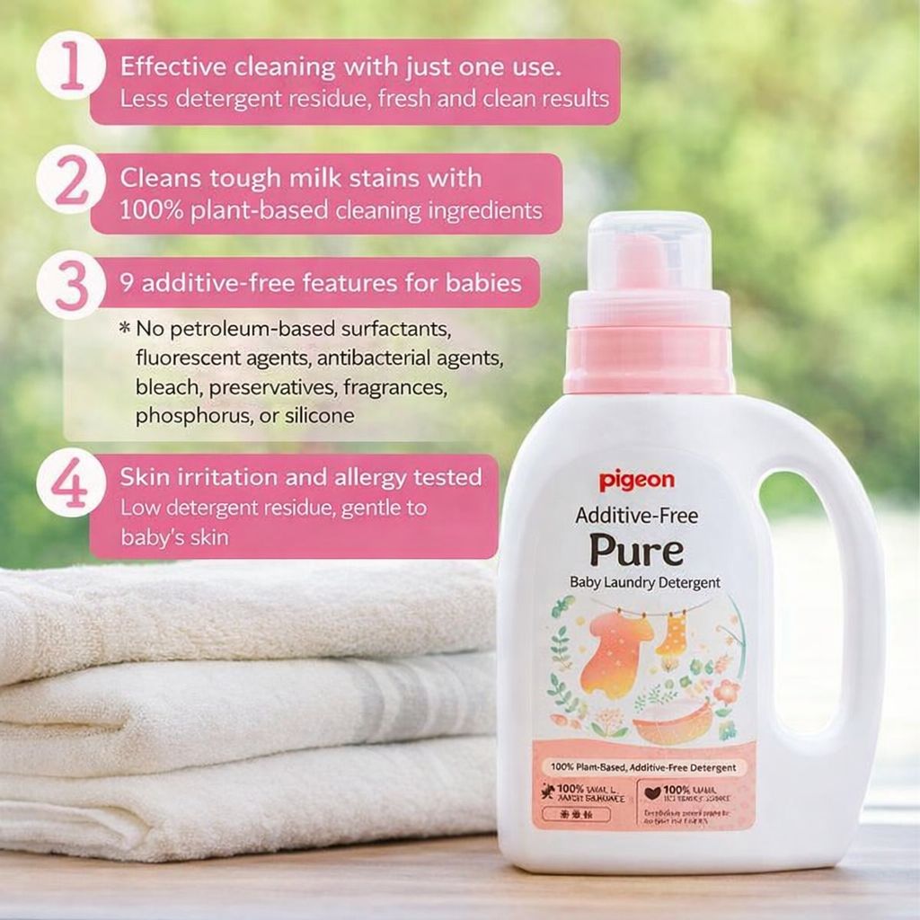 Pigeon Japan Additive-Free Baby Laundry Detergent 800ml