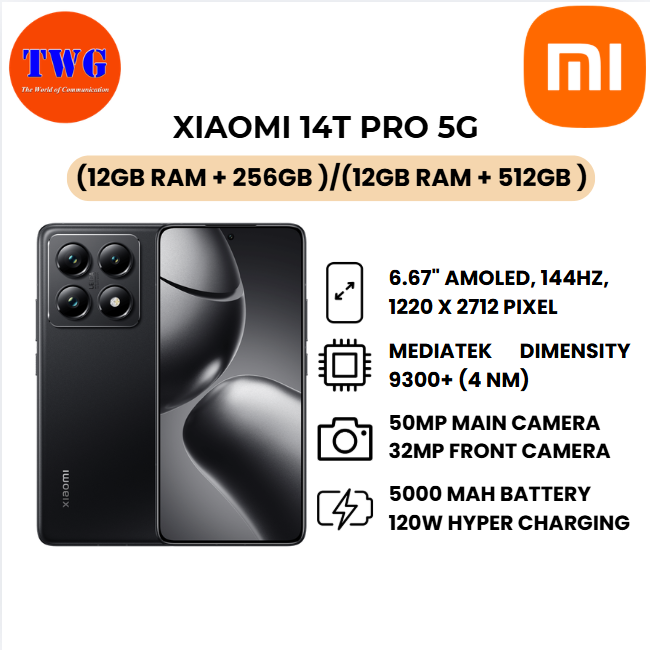 XIAOMI 14T PRO 5G  demo set (12+ 256GB) 100% ORIGINAL MALAYSIA 