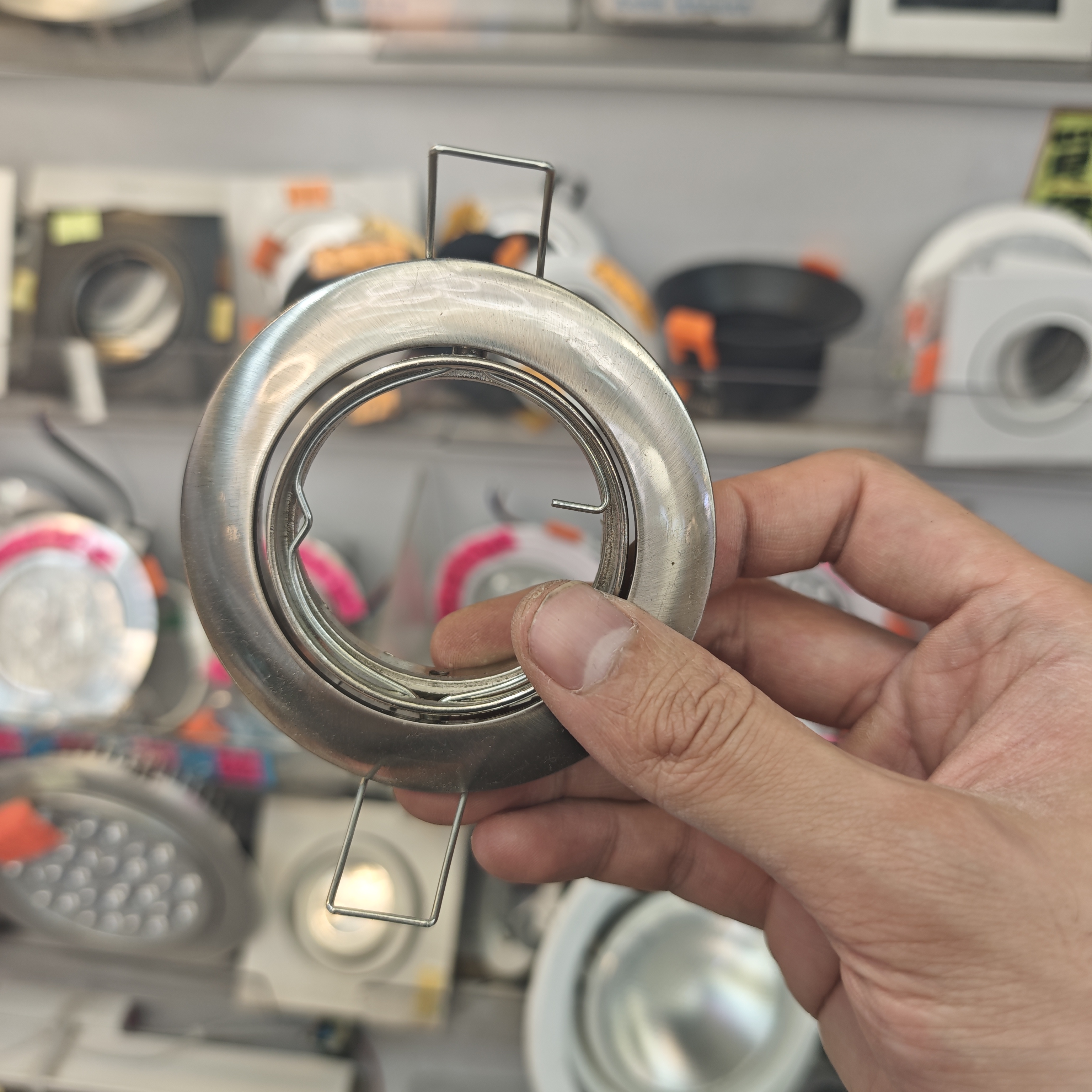 圓弧 銀色千秋架  假天花用平板燈燈殼