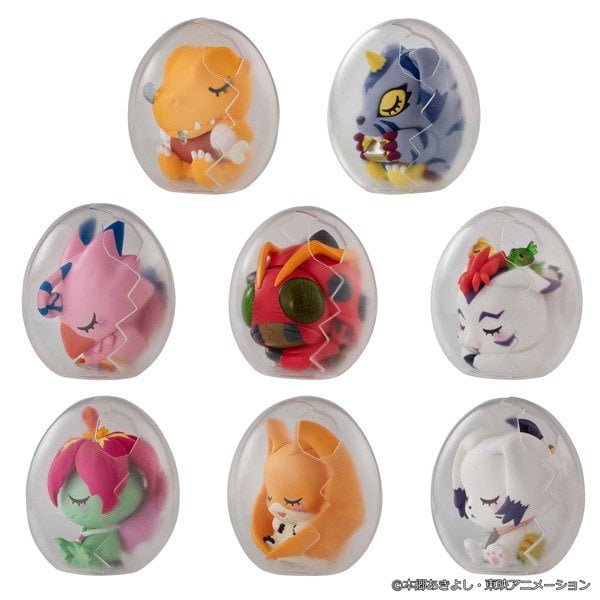 (預訂訂金 $200) (總價 $672) MegaHouse MEGA EGG FIGURE Digimon Adventure Oyasumi Digicolle! 數碼暴龍 套裝 (原盒8個) (1套8款) (行版)
