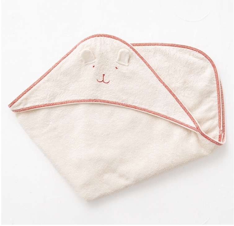 pompkins baby 有機棉禮盒 (連帽包被+安撫公仔+毛巾)