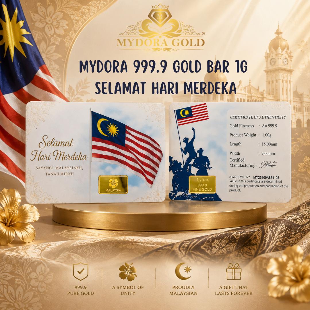 MYDORA 999.9 Gold Bar 1G - SELAMAT HARI MERDEKA