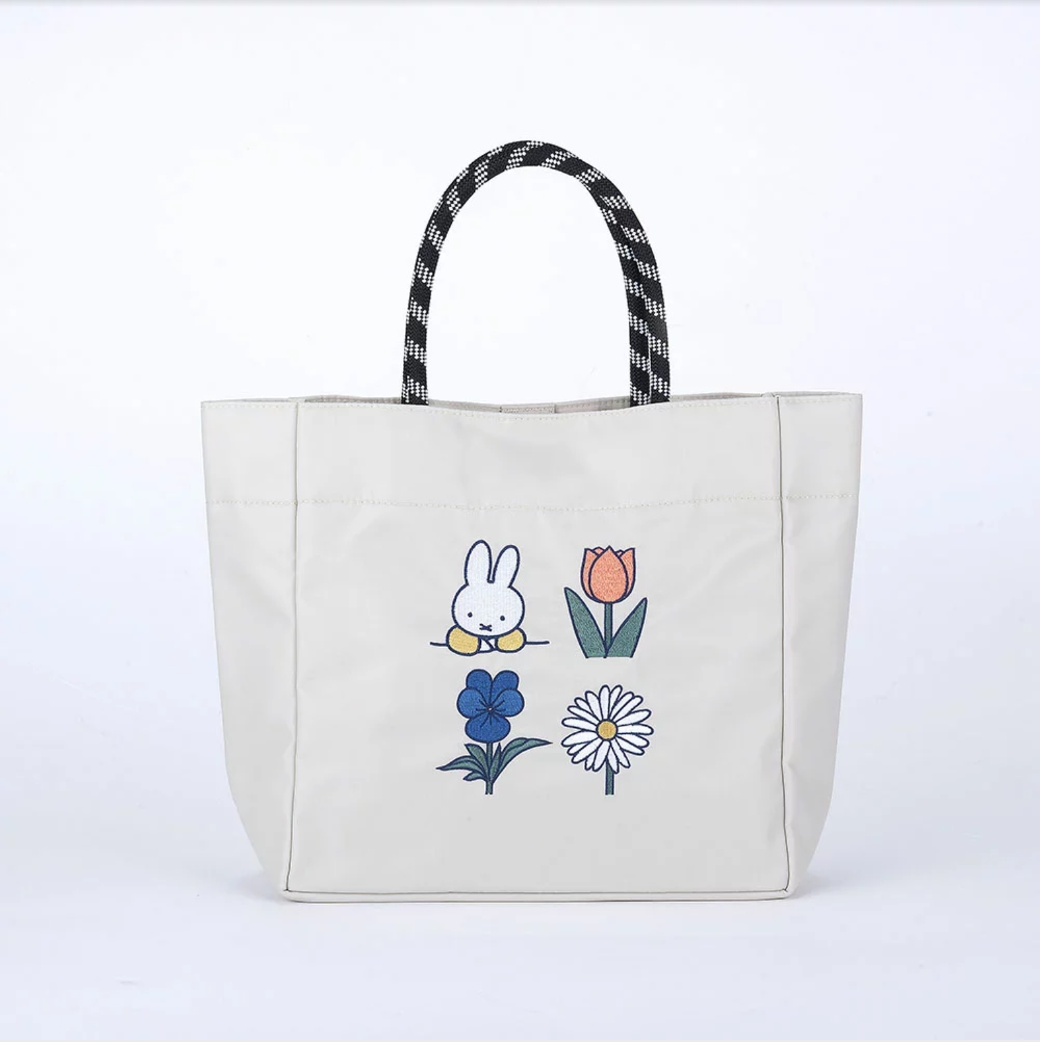 2026春夏新作 Dick Bruna miffy College TOTE BAG 刺繍款 淺灰色