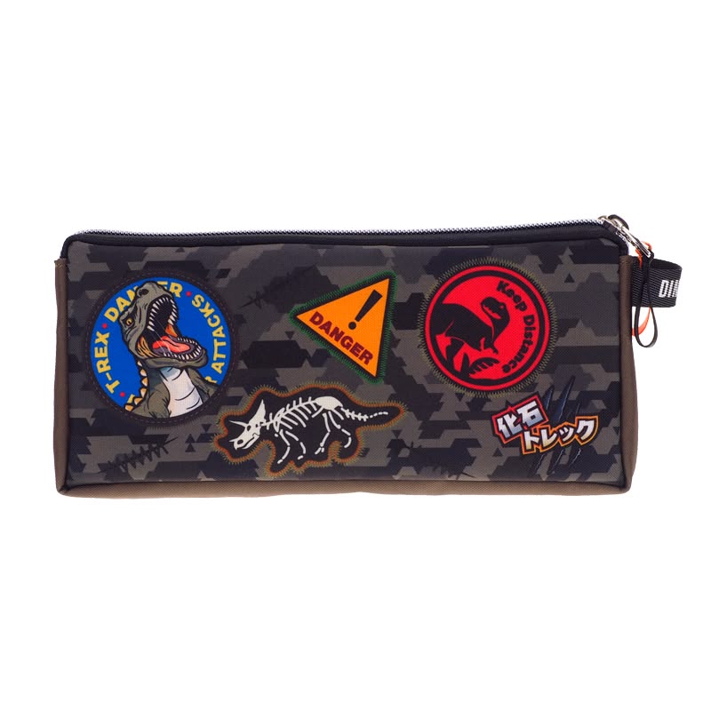 Dinosaurs Triple Zippers Pencil Pouch 三拉鏈筆袋