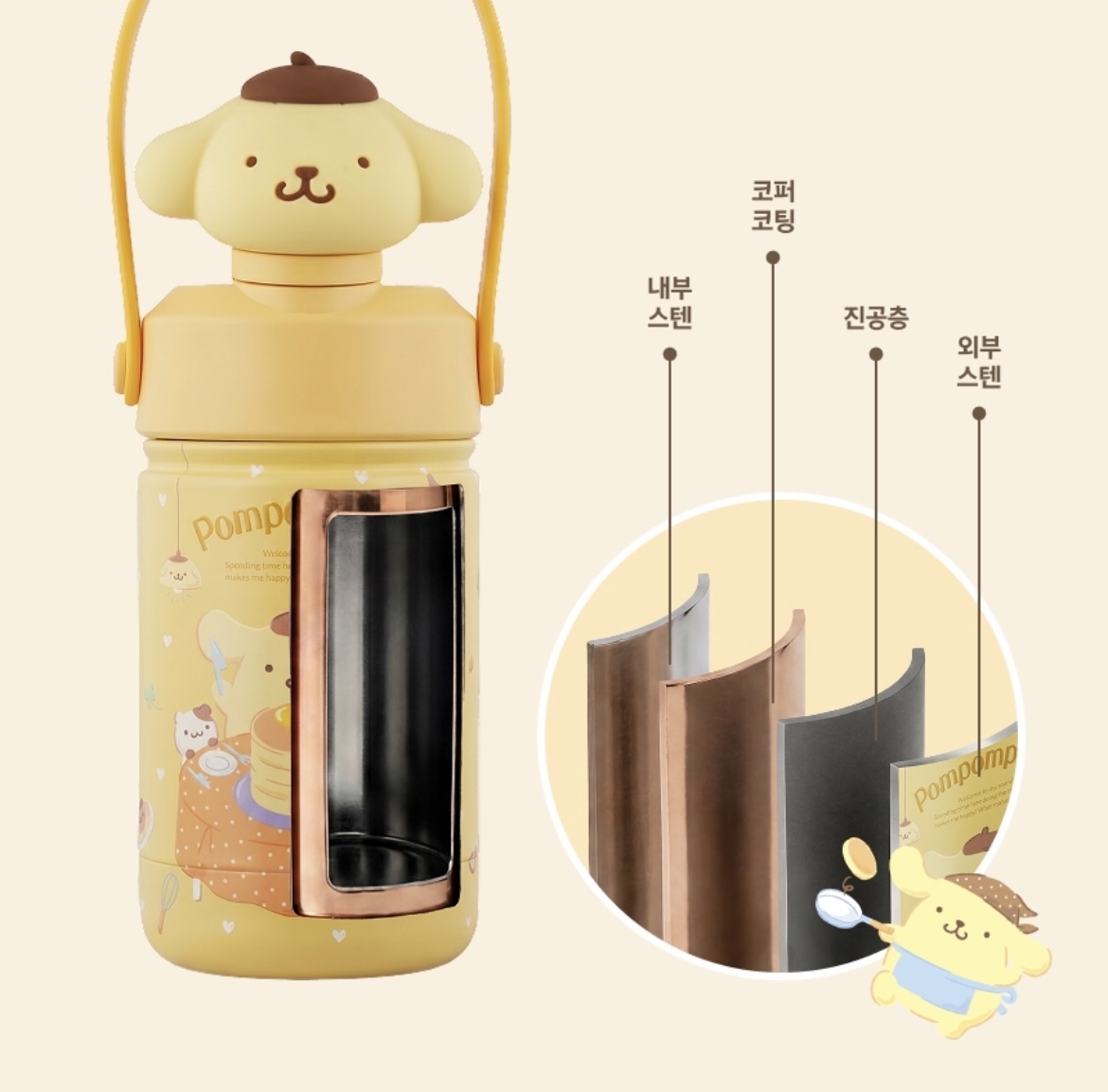 LocknLock x Sanrio 立體公仔雙飲保溫壺 390ml🩷🩵