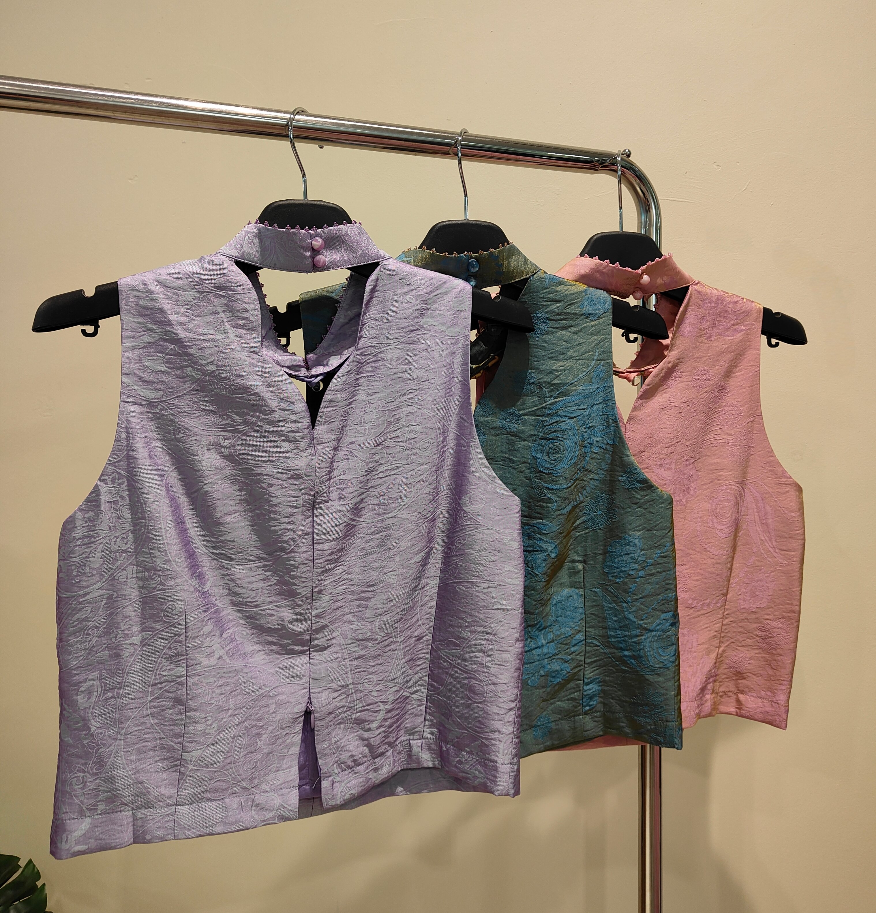 独家胸前绣珠旗袍上衣 2607