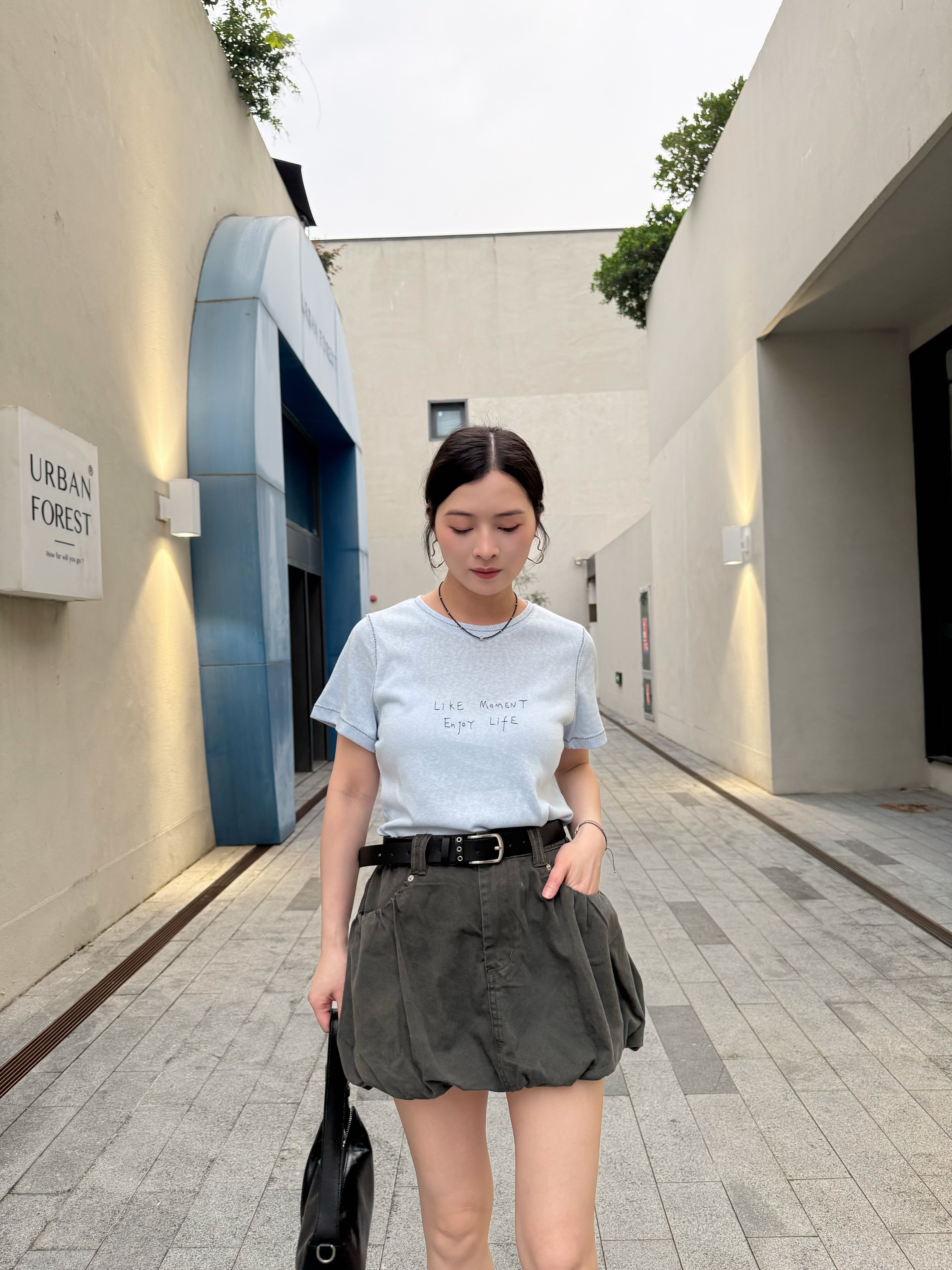 P70 刺繡字竹節棉Tee