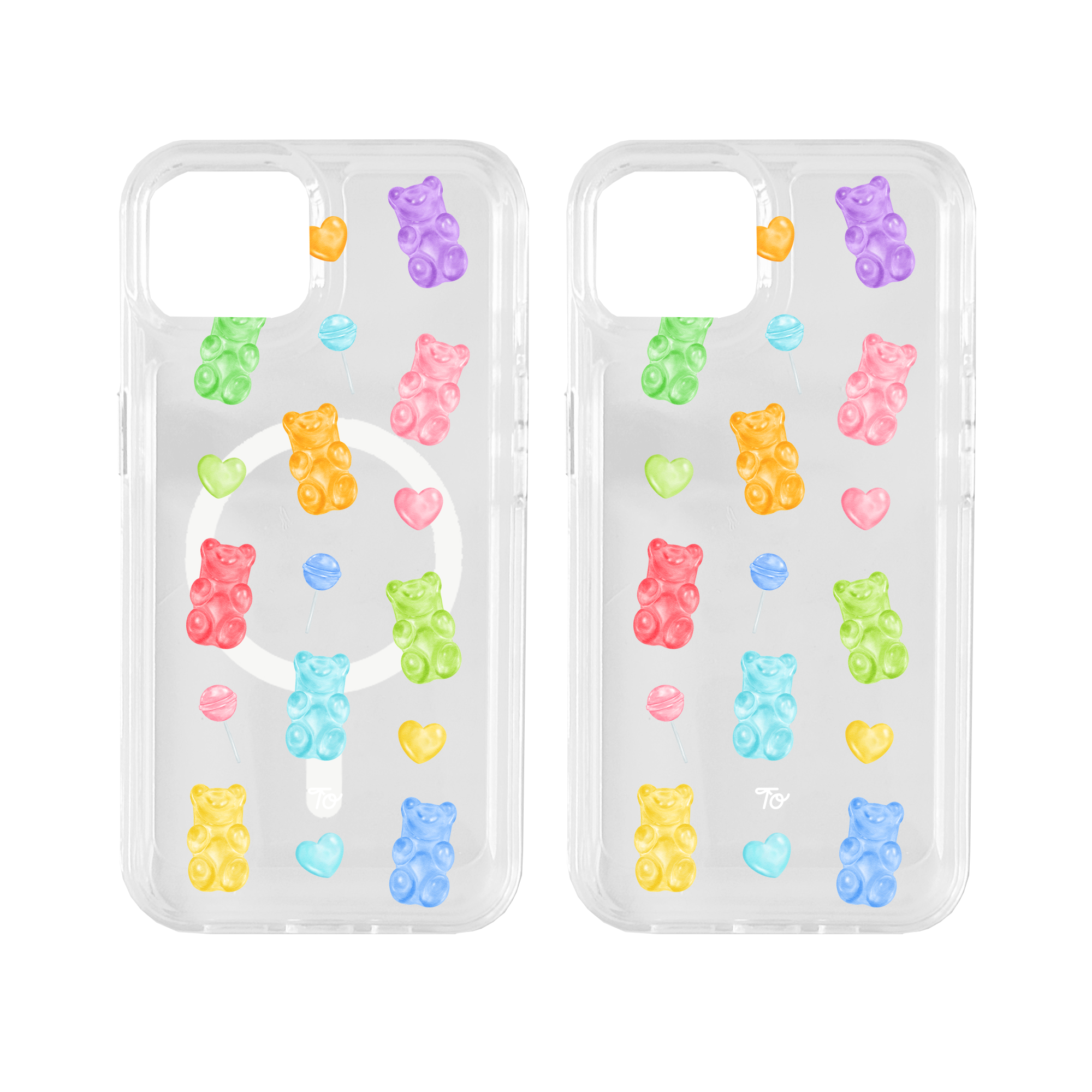 【Bling Bling Gummy Bears】透明MagSafe iPhone Case