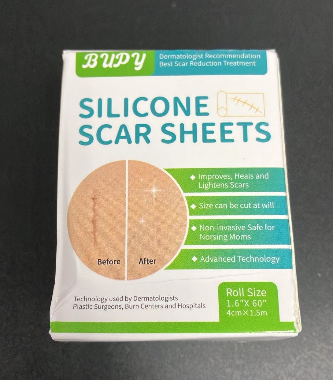 (4cm x 1.5m) ELAIMEI 疤痕貼 矽膠去疤修復貼 自黏除疤貼 [平行進口] TT0217