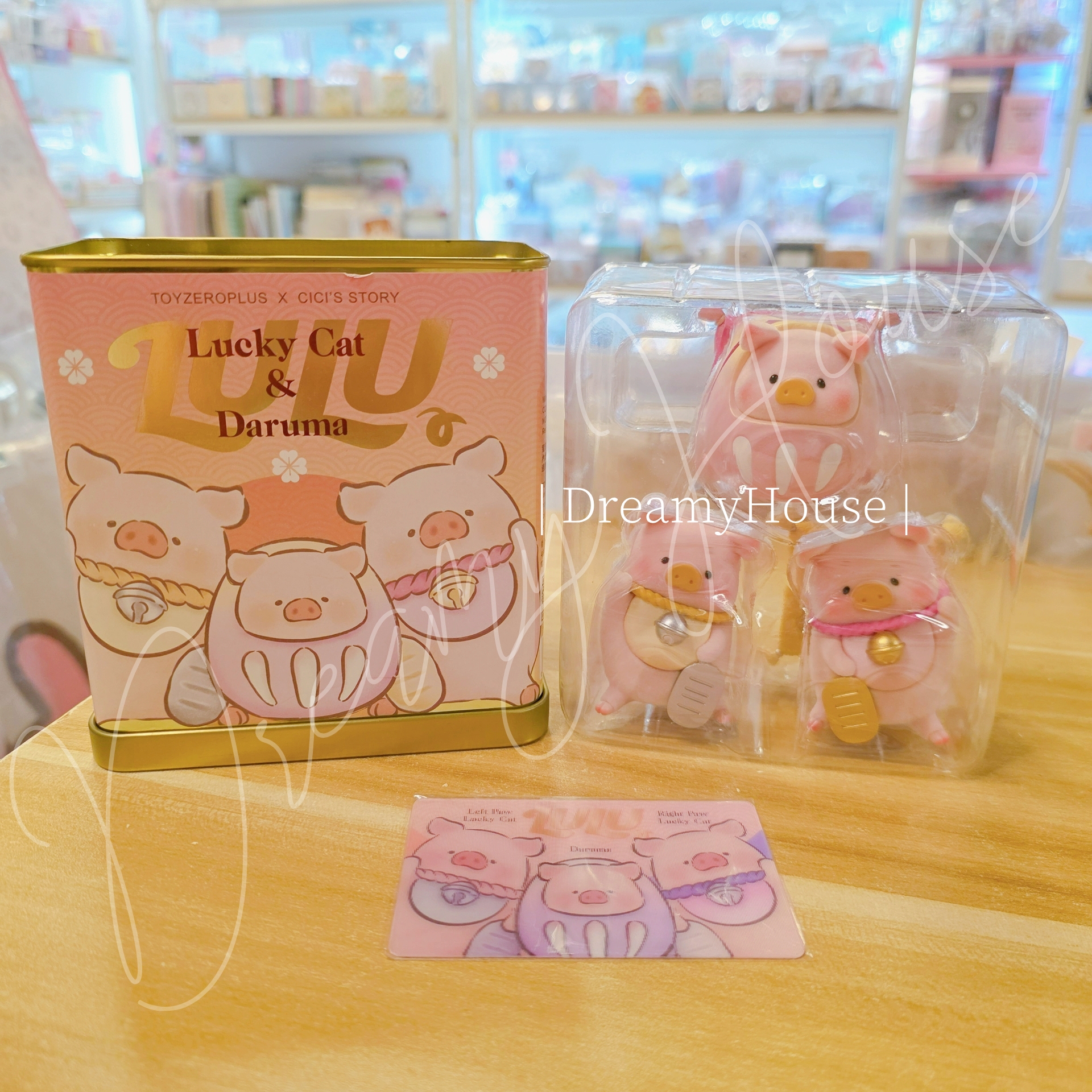 香港 TOYZEROPLUS LuLu豬 Lucky Cat& Daruma 招財貓 達摩