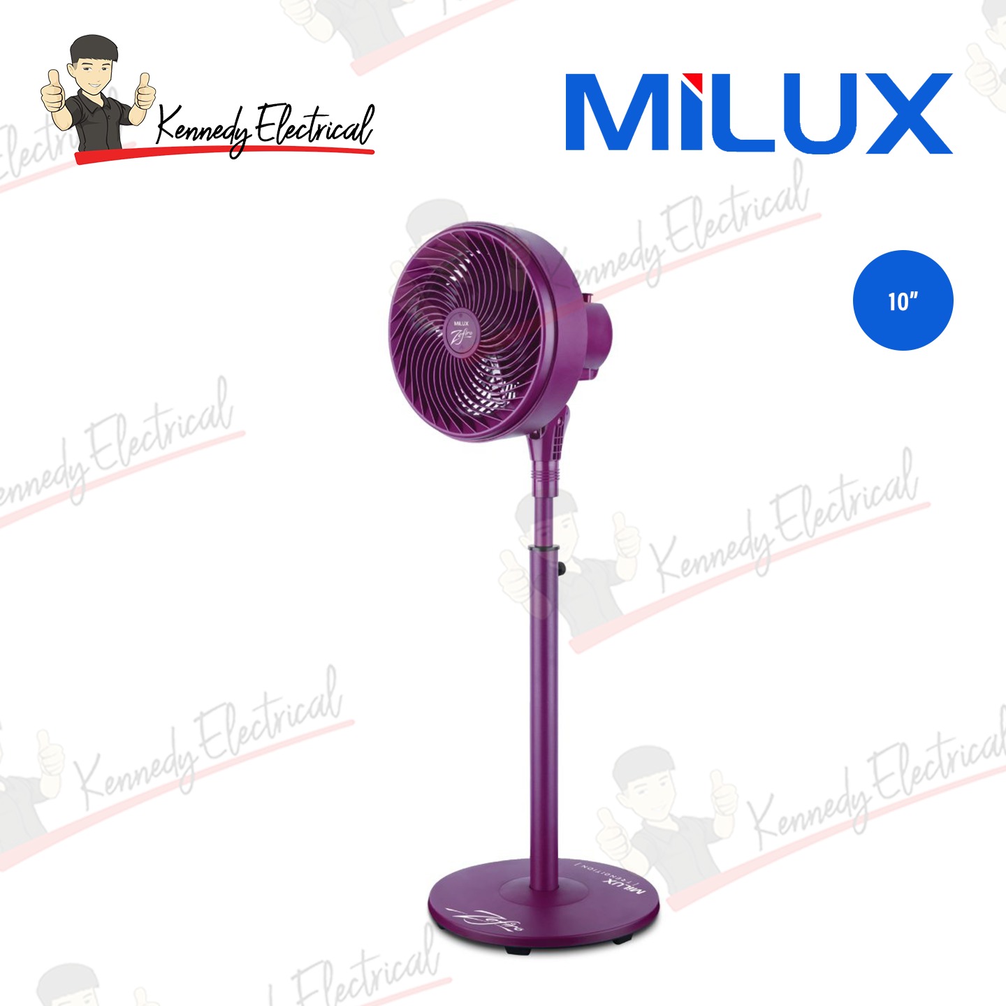 Milux 7" 90W Gale Stand Fan Velvet (MGF-10)