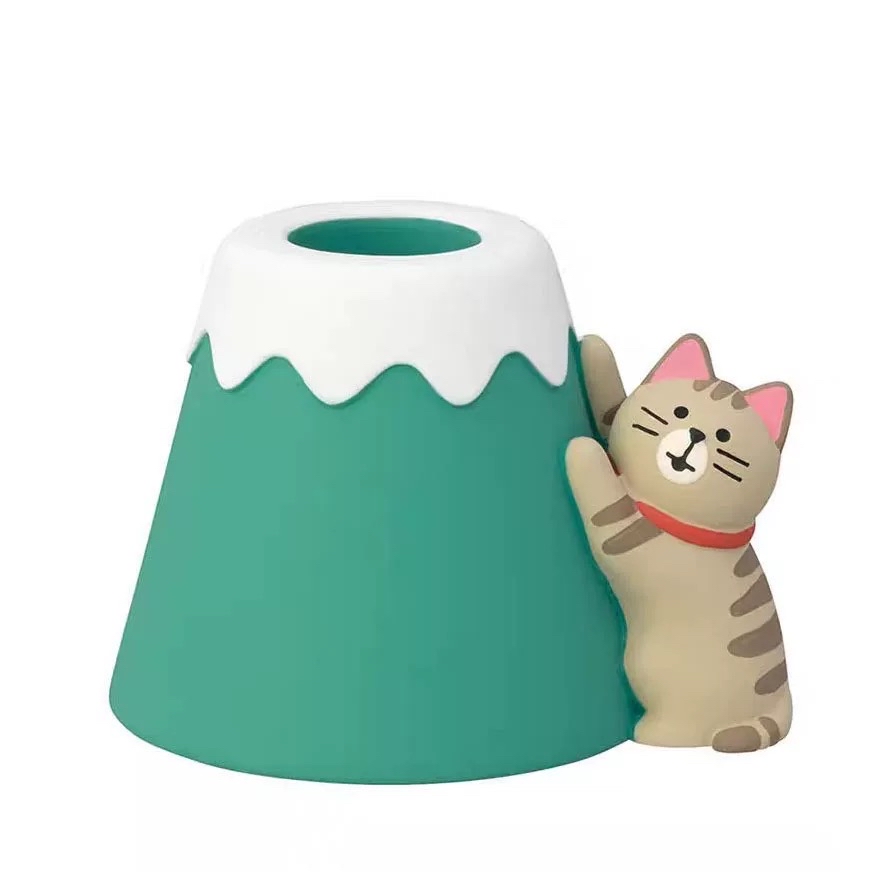 日本Decole富士山手機座筆座