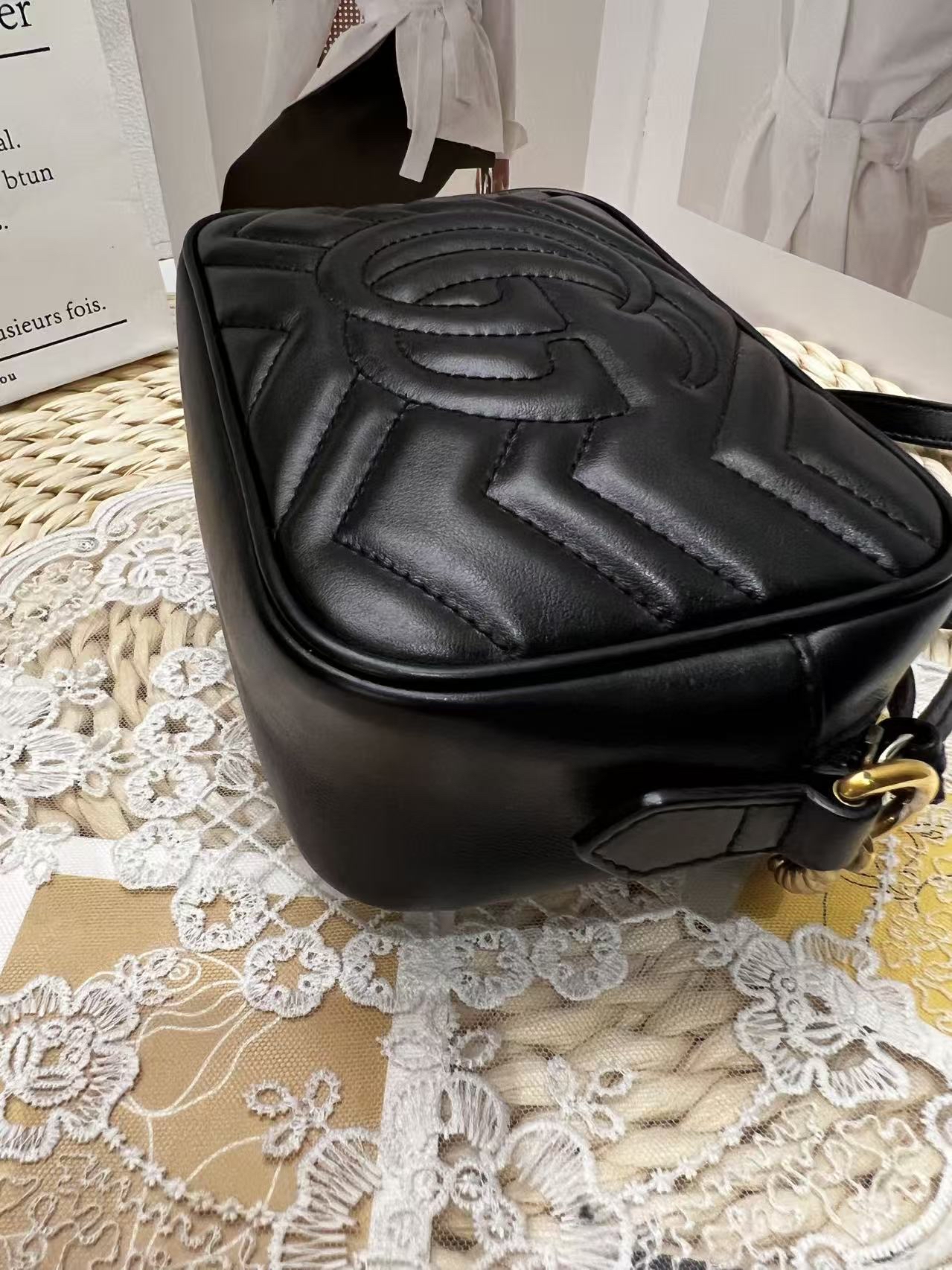  GUCCI Marmont Matelassé Leather Camera Bag