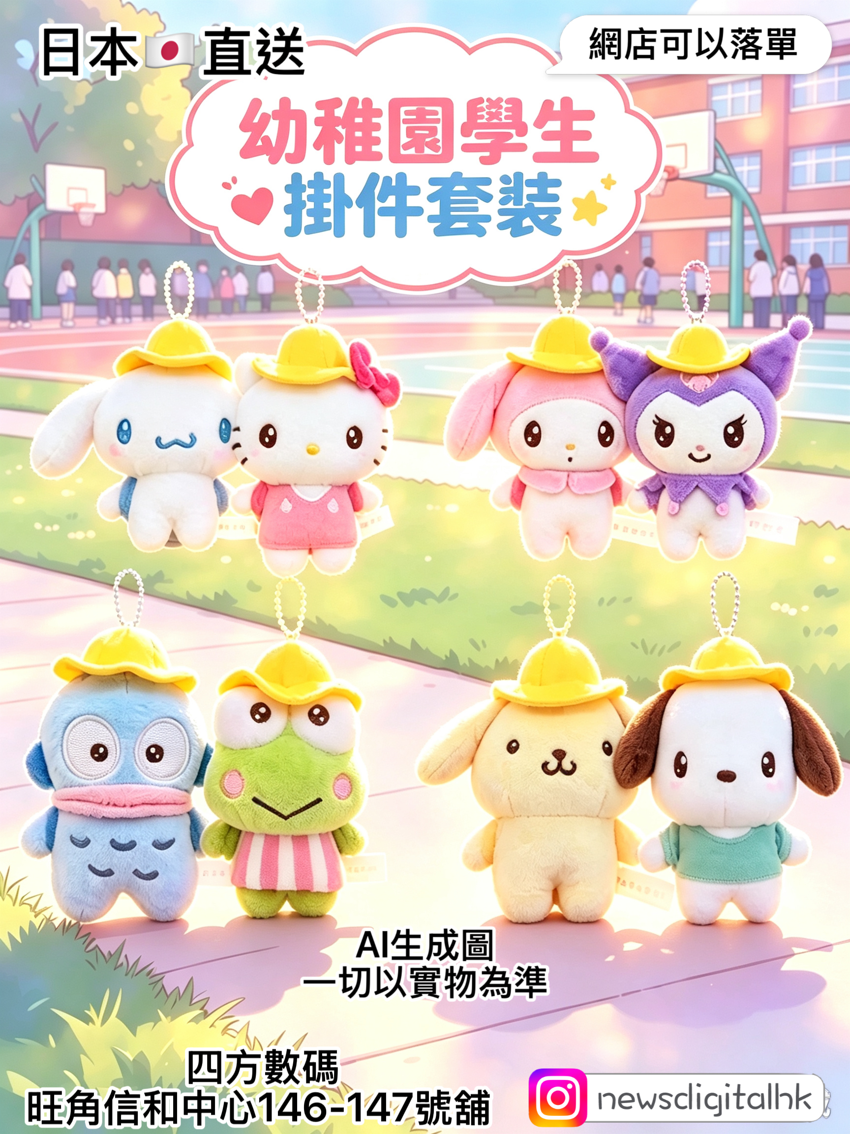 [12月尾到貨]日本直送 幼稚園學生掛件套裝