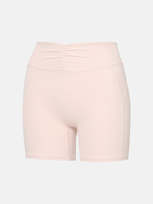 預購_Compression Shirred 3.5-Length Short Leggings by Grandeline