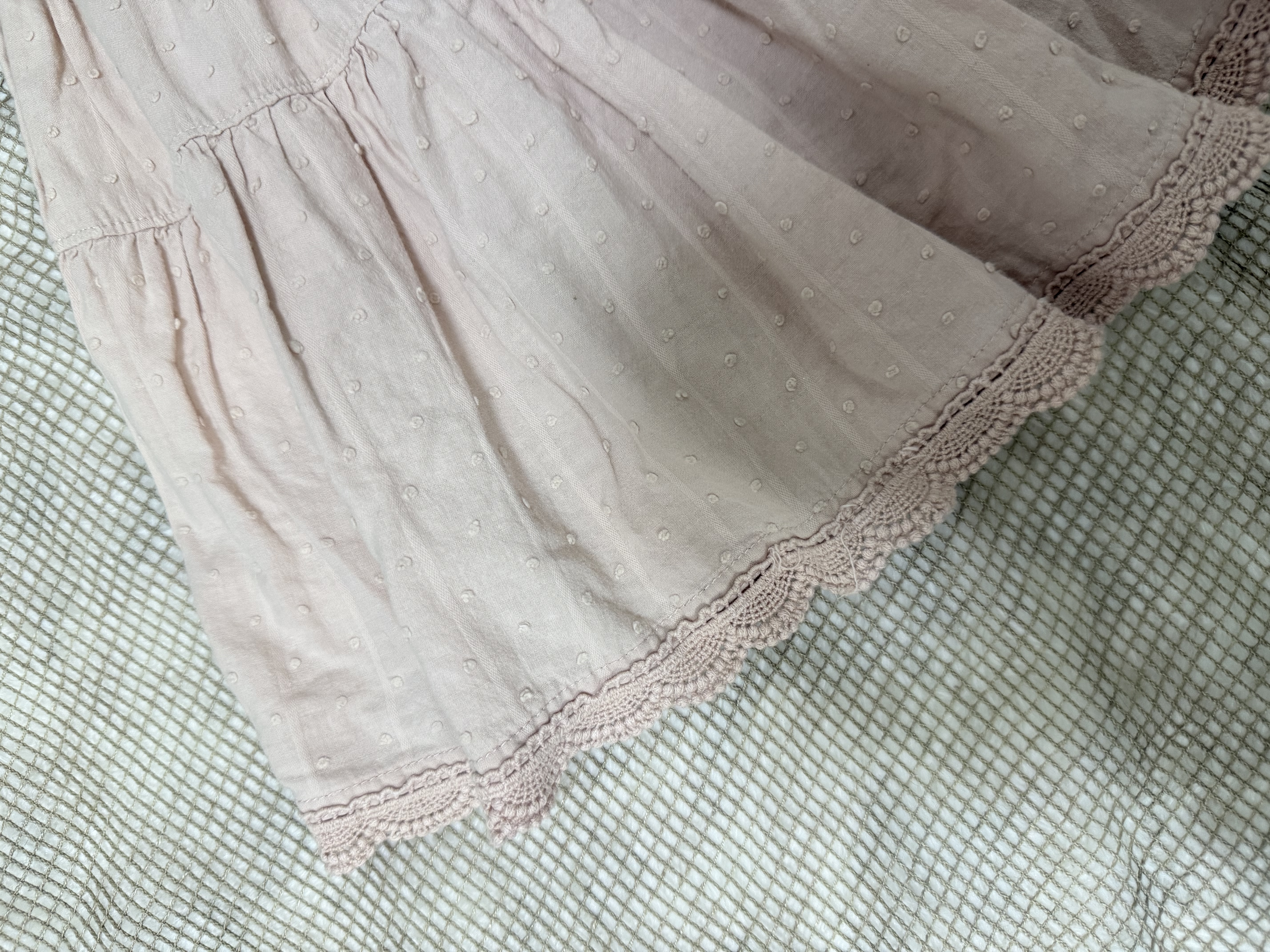 Soft Pink Ruffled Mini Skirt