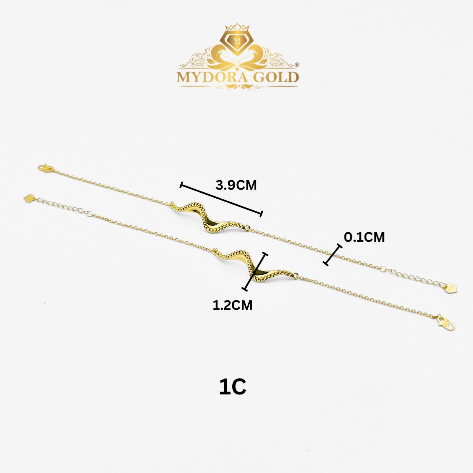 MYDORA Rantai Tangan Sauh Fesyen + Cinta Ombak Rindu Pahat l EMAS 916/22K