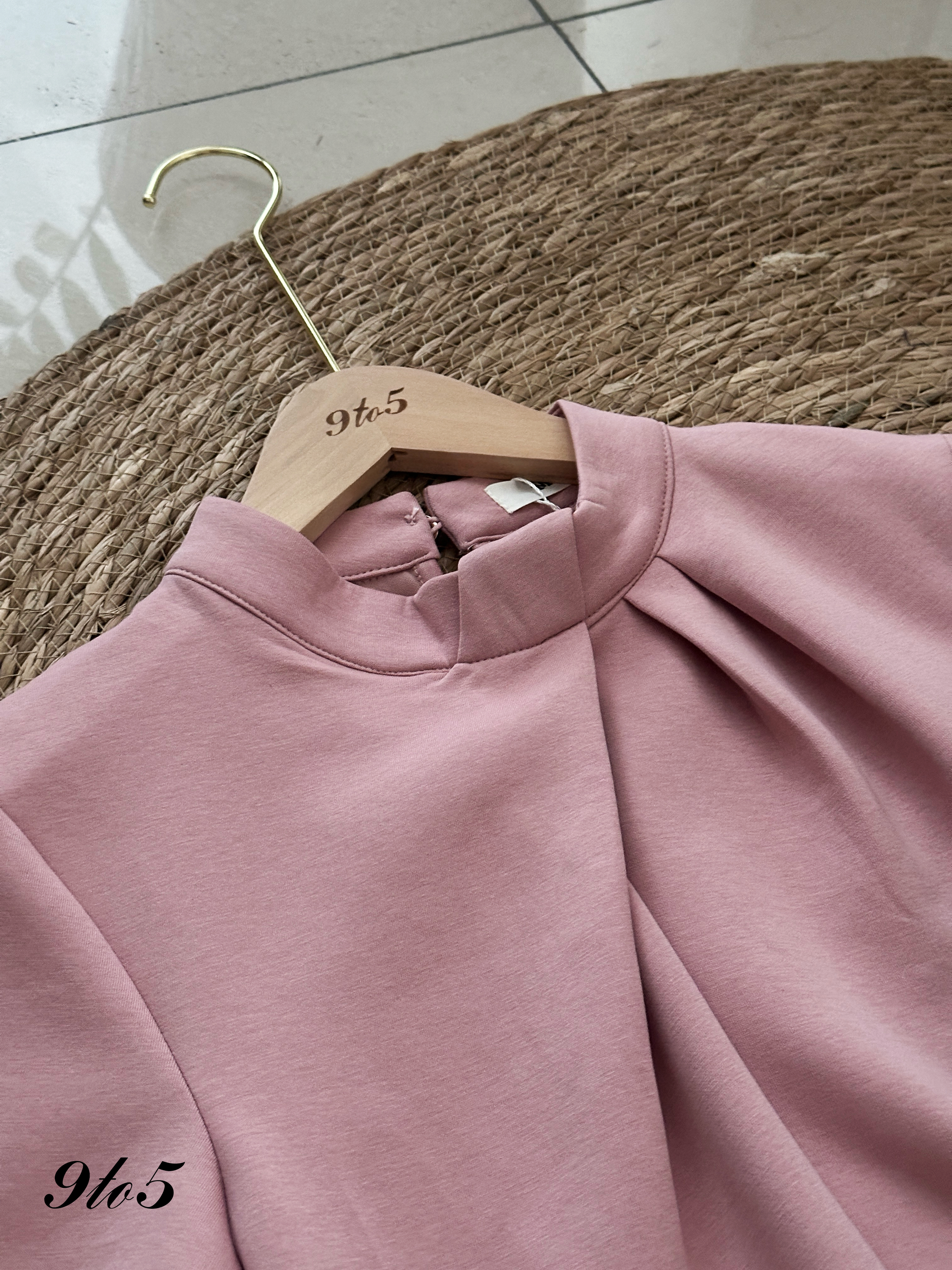 T4193 Mock Neck Ruched Top - 4 Colors 