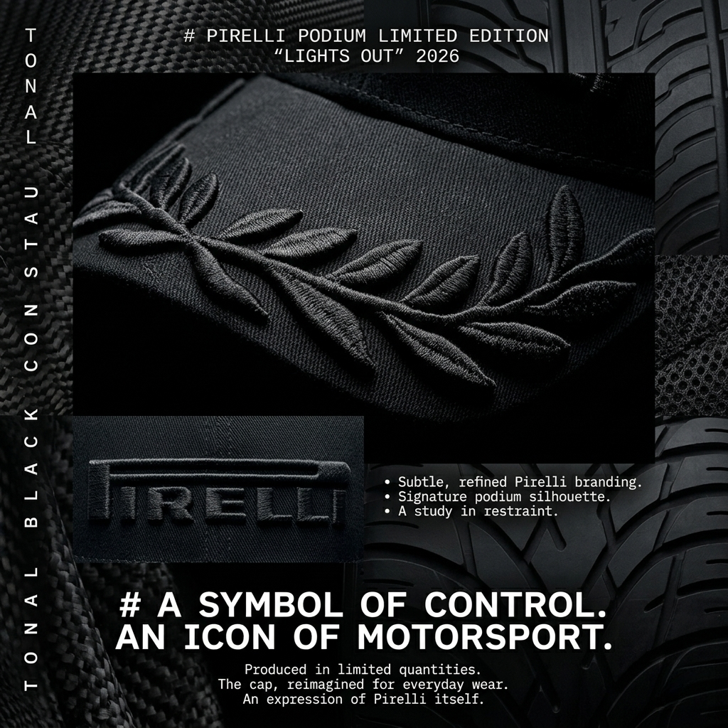 F1 Pirelli倍耐力全黑 "Lights Out" 特別版冠軍帽 PIRPC-0135