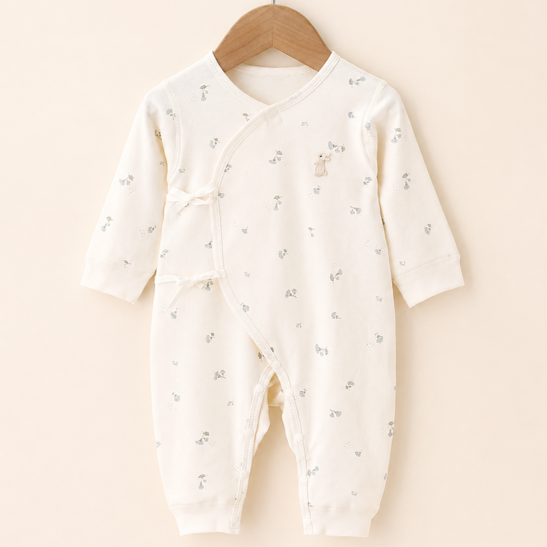 有機棉和尚袍 - 藍花小兔 YB10030 Baby Kimono (Organic Cotton)