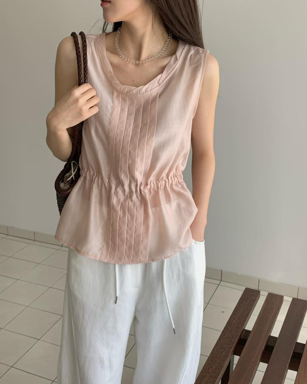 抽繩無袖 Blouse