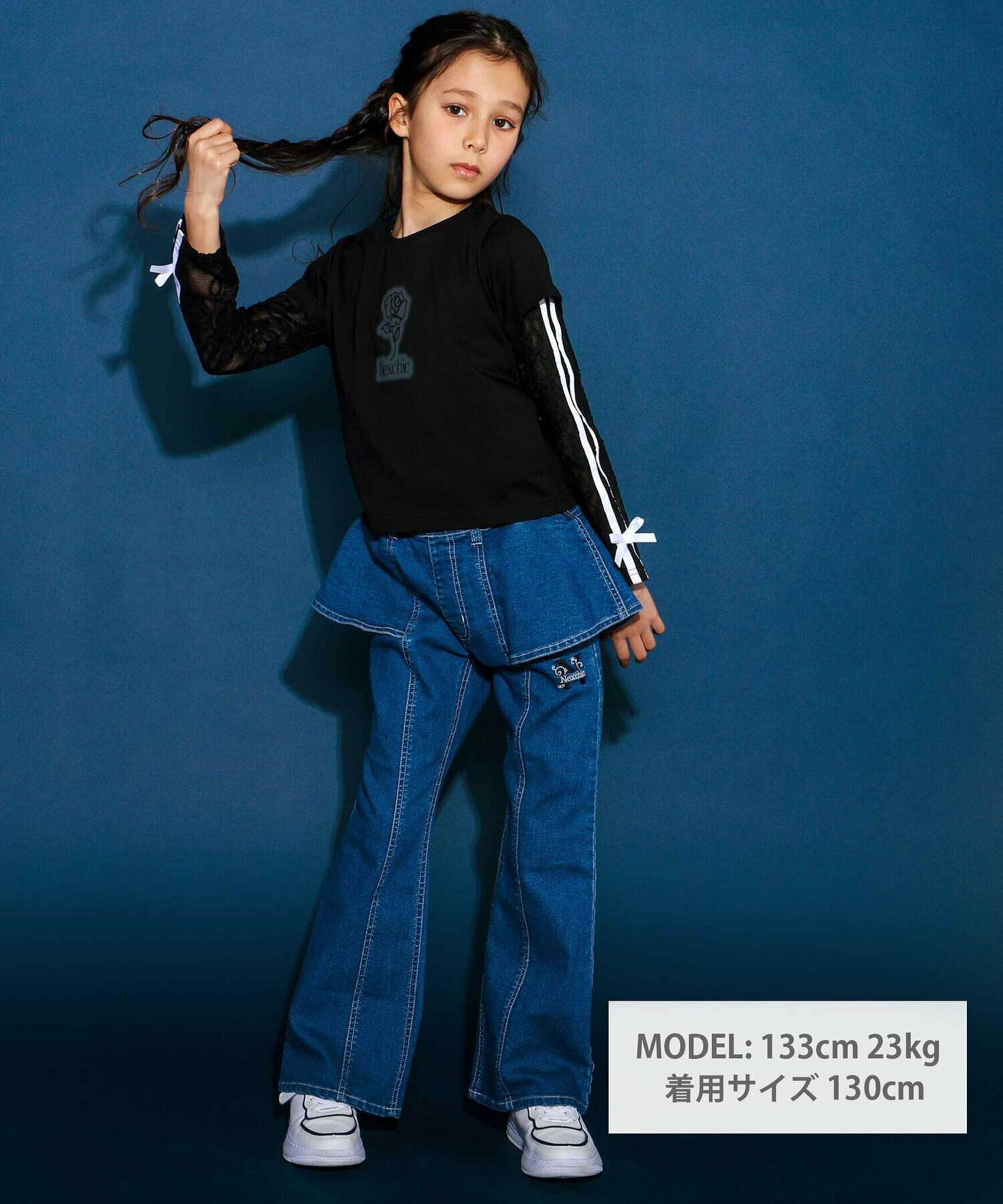 🆕【⭐訂購⭐】🇯🇵日本直送🌀荷葉邊腰帶設計 彈性牛仔褲［2款選］🌀[ELBA-0164][260305]