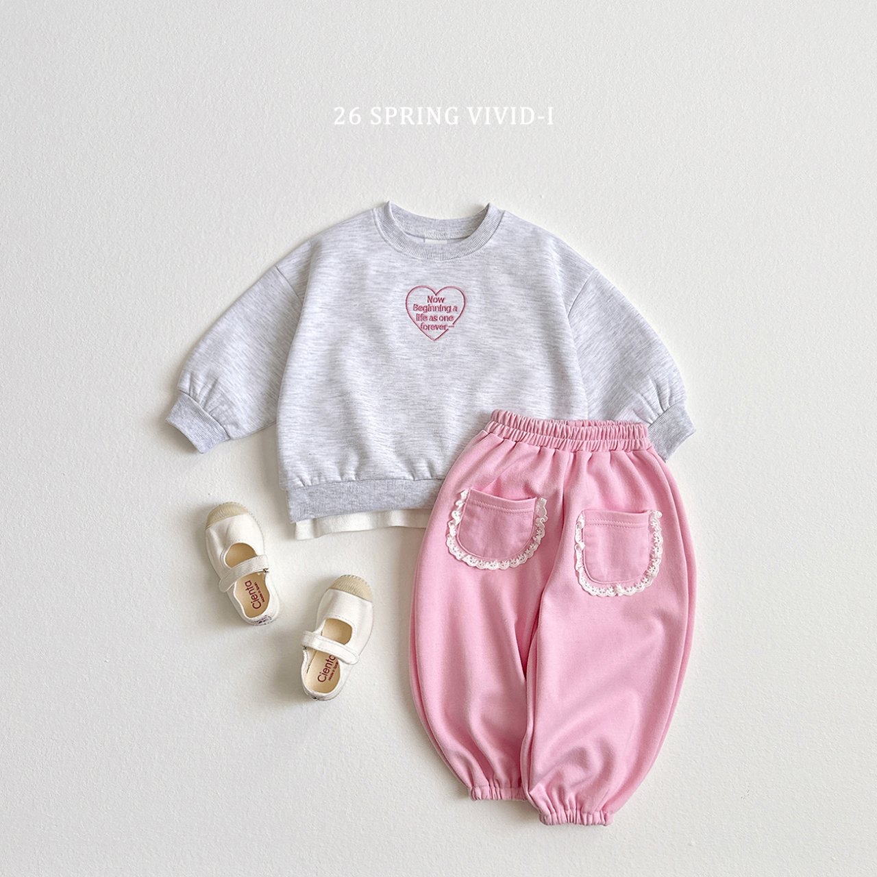 🌸預訂 韓國直送🌸🇰🇷VIVIDI兩色蕾絲口袋寬鬆束腳運動褲