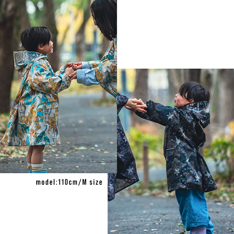 日本 Kiu 兒童有袖雨衣 M Size (110-120cm)