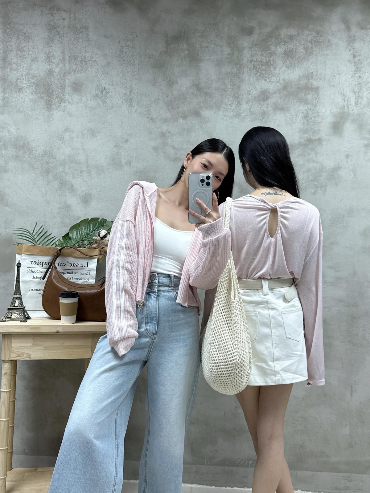 E01 運動風雙拉鏈網外套