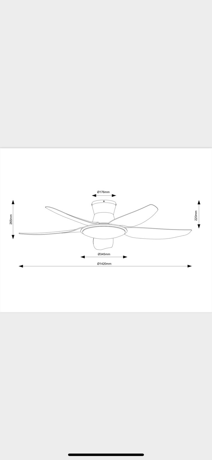 Fanco Rito Plus 5 blades Hugger Fan