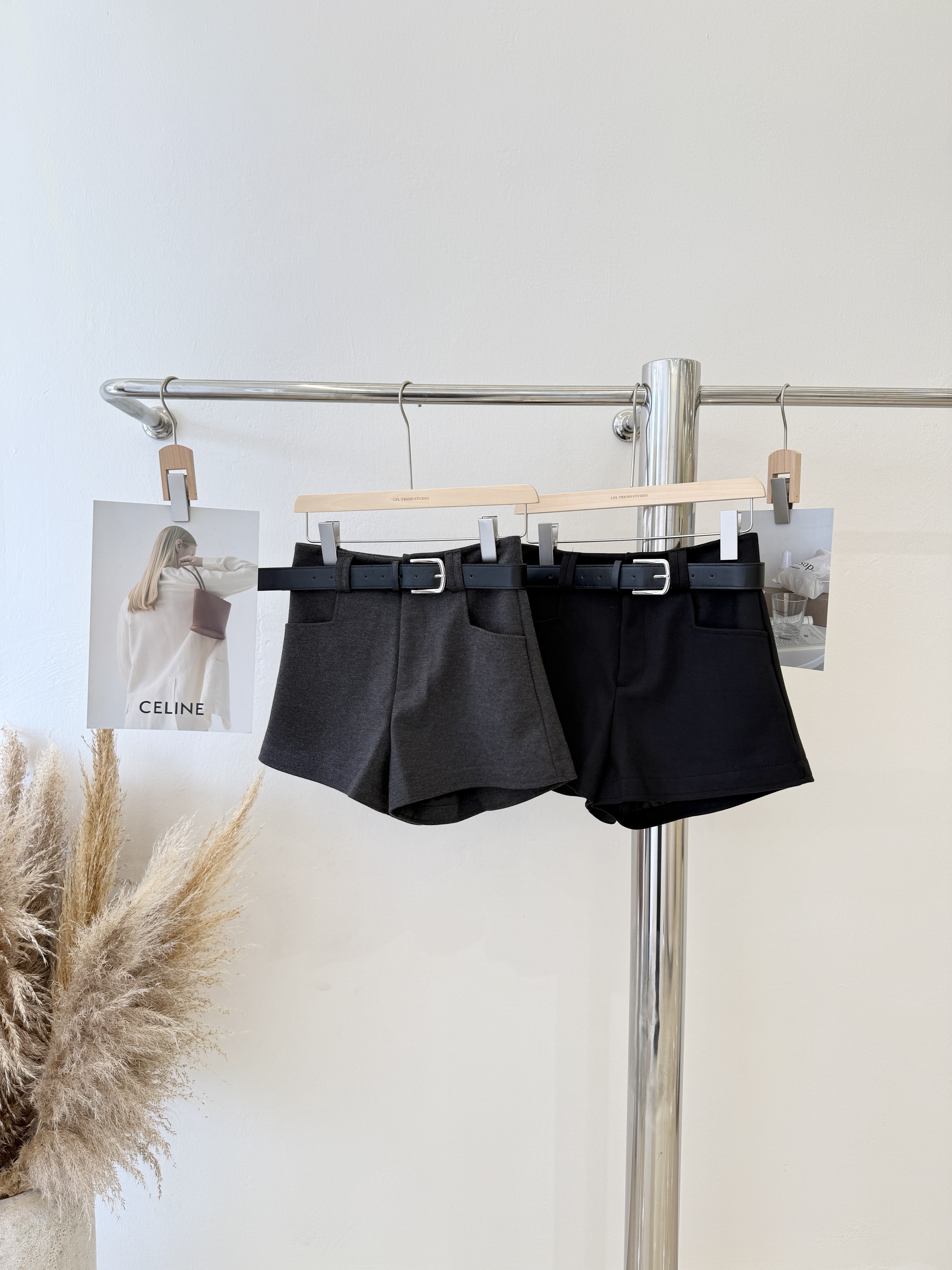 7008 辣妹时尚显瘦高腰裤(送腰带)