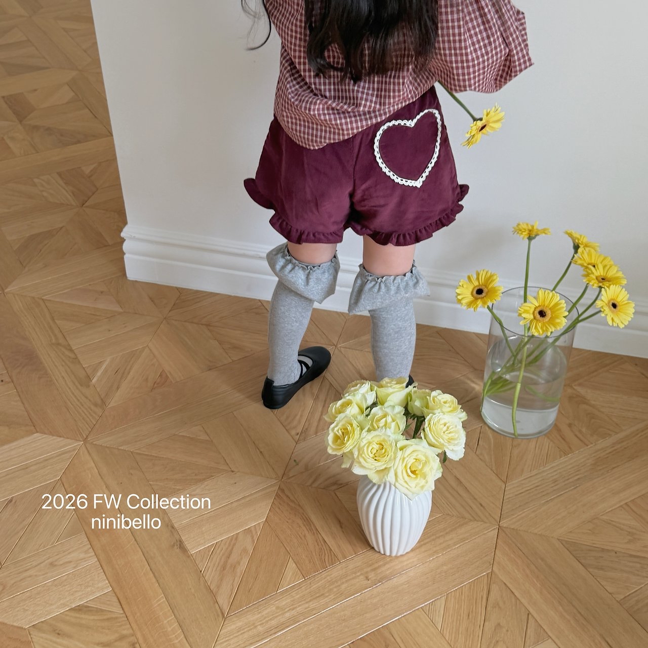 Ninibello | Heart Frill Corduroy Shorts 