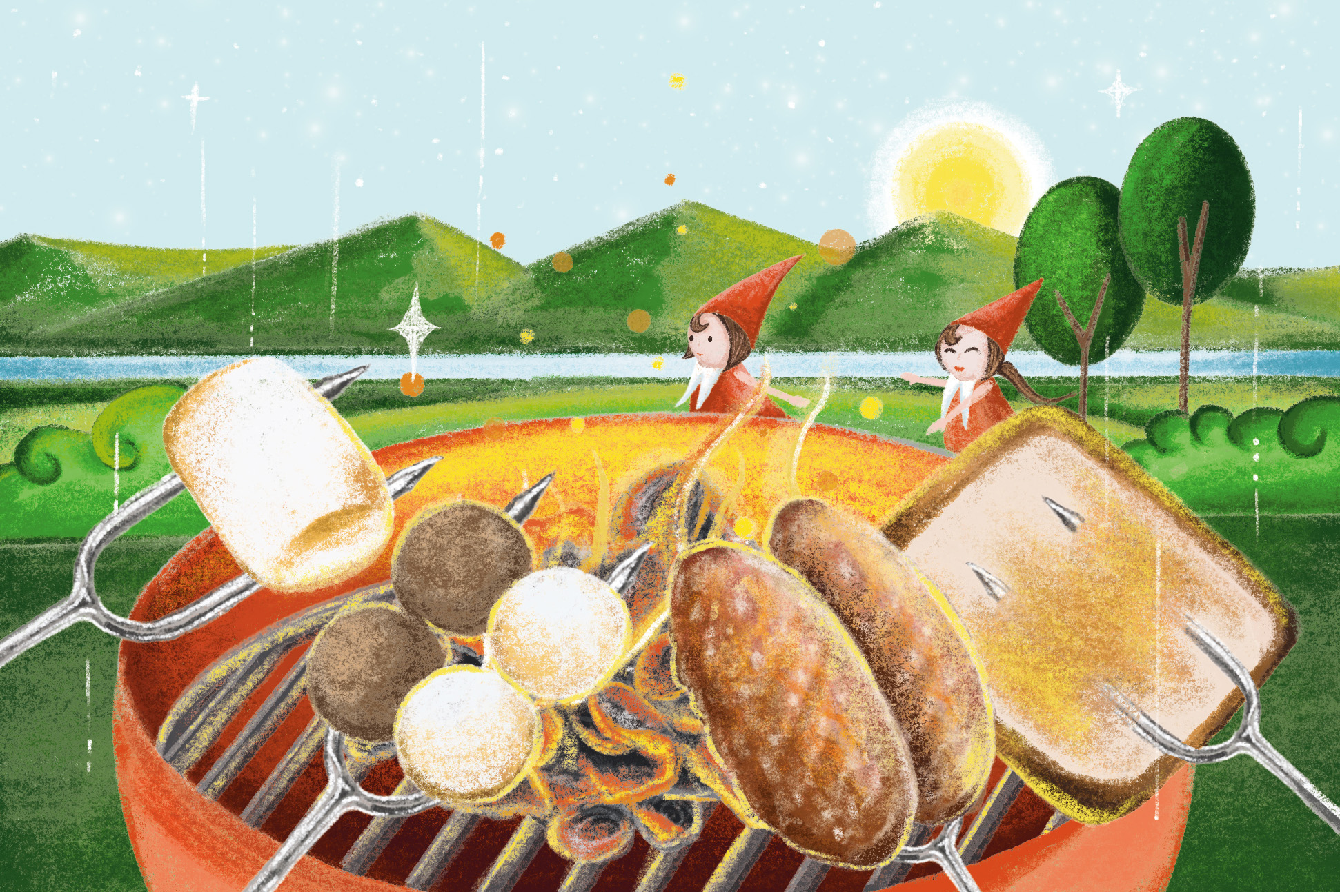 Shiny 明信片 (F)︰燒烤