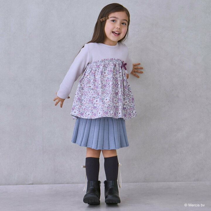 🇯🇵預訂 日本直送🇯🇵Petit Main x Miffy三色人物碎花印花絲帶長袖上衣