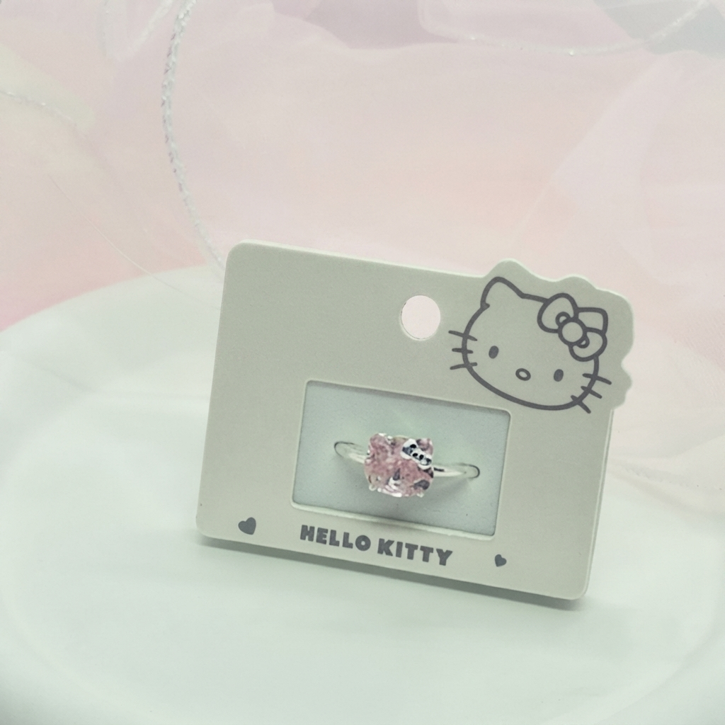 Hello Kitty 閃耀粉色心形戒指