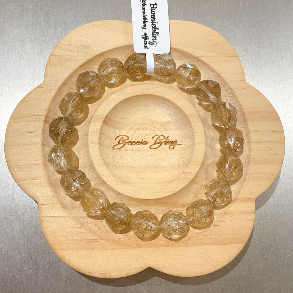 星型切割銀髮晶手串