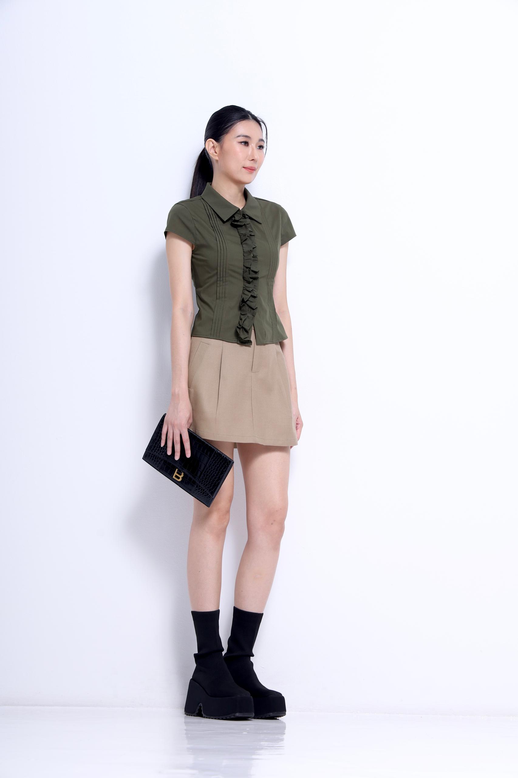 CS1438 A-Line Mini Skirt