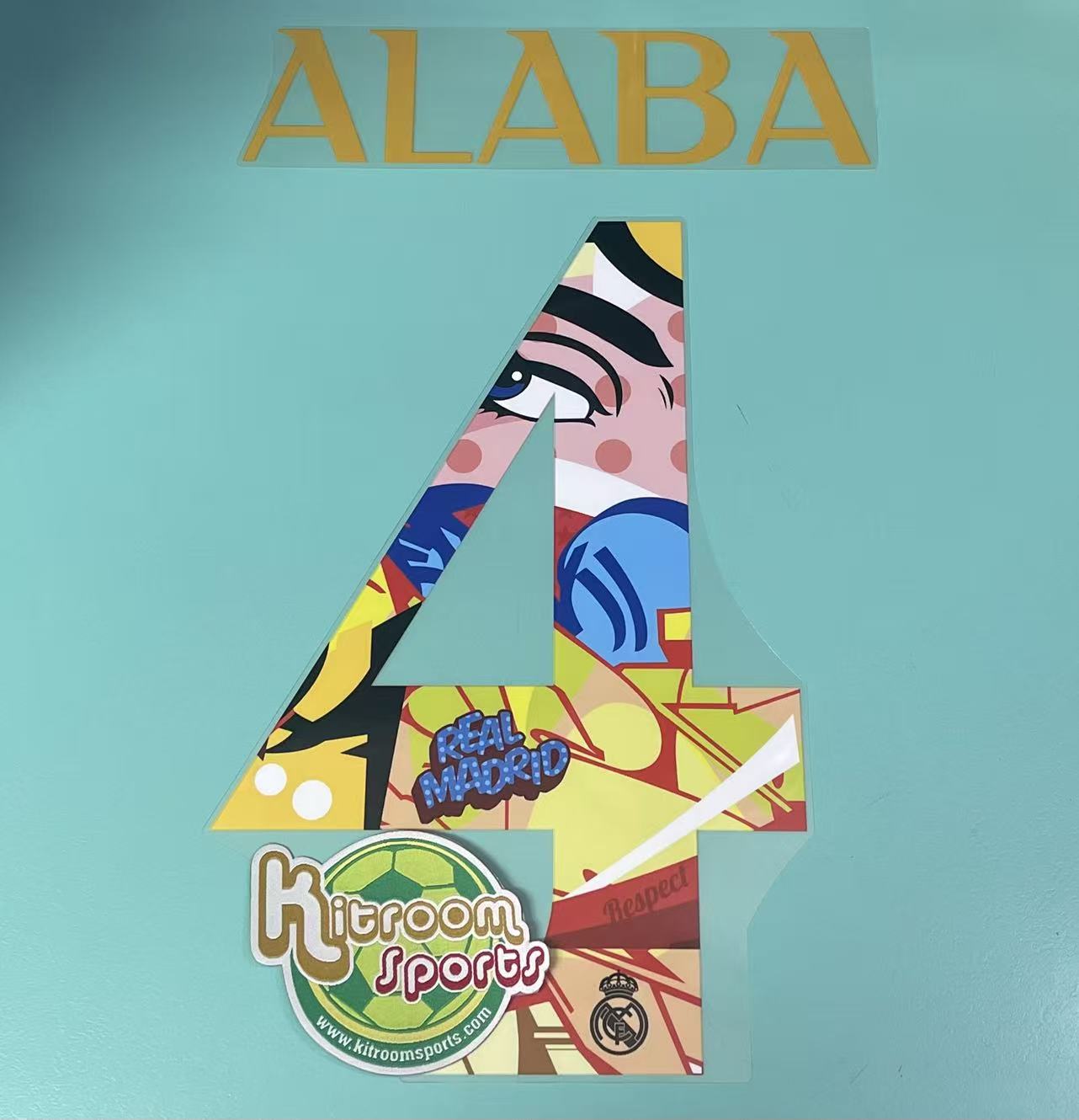 2023-24 Real Madrid Away US Tour Nameset #4 ALABA