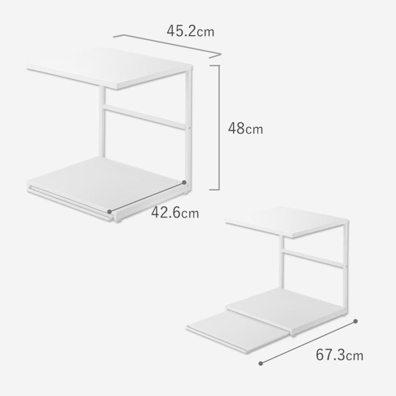 🔥🔥【日本直送《TOWER》雙層廚房電器架（附滑動工作台）】