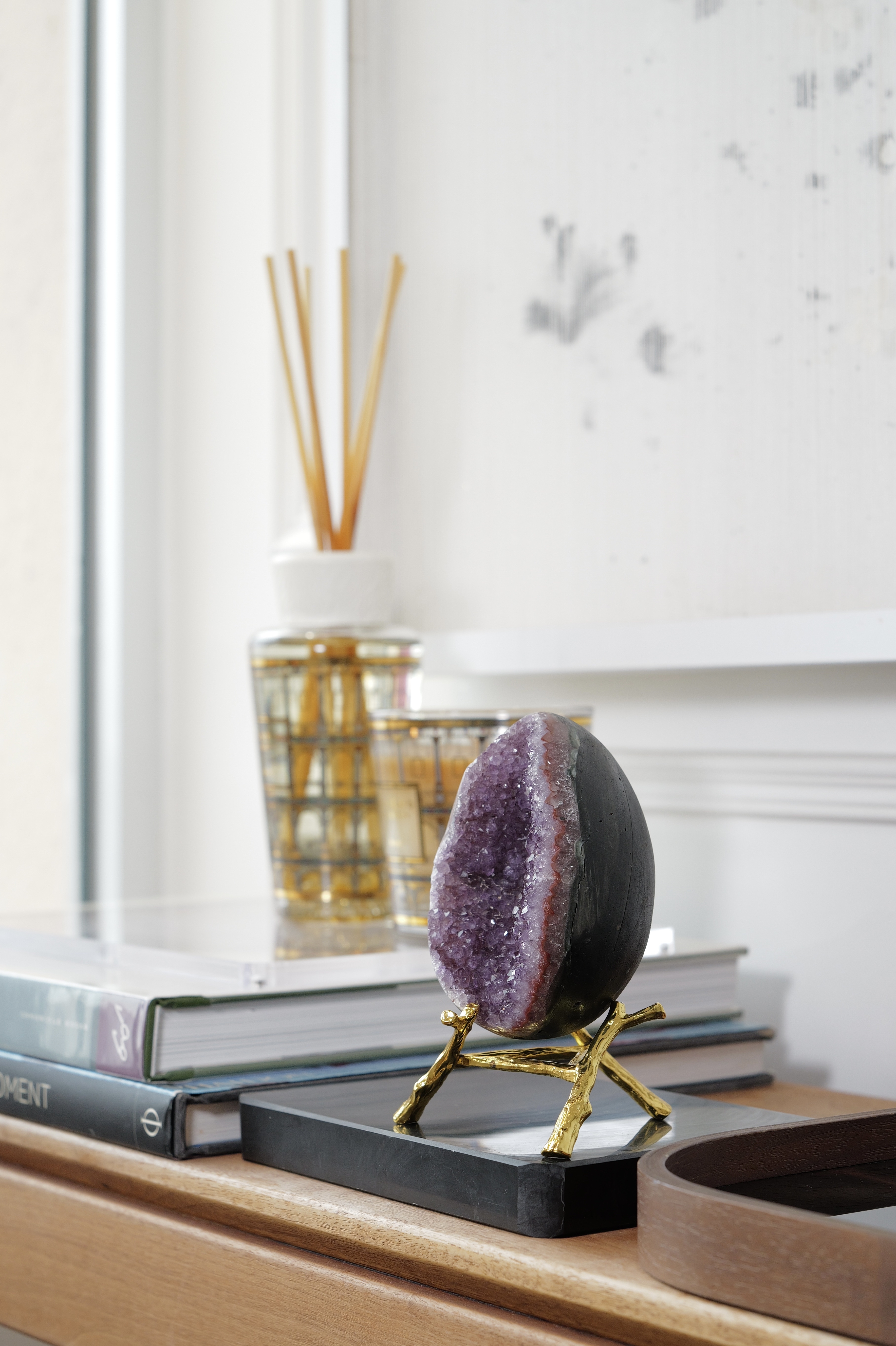 ༒10.2cm瑪瑙邊香芋柴紫水晶蛋༒  AM5001C2JGmf1-RA27*5EN