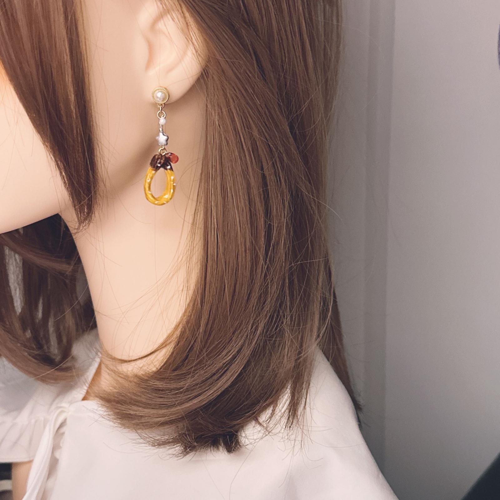 手繪草莓🍓窩夫🧇耳環 兩色入