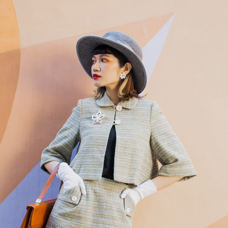 (Last XL) The Teenybopper Twin Set - Cape Jacket (FM143)