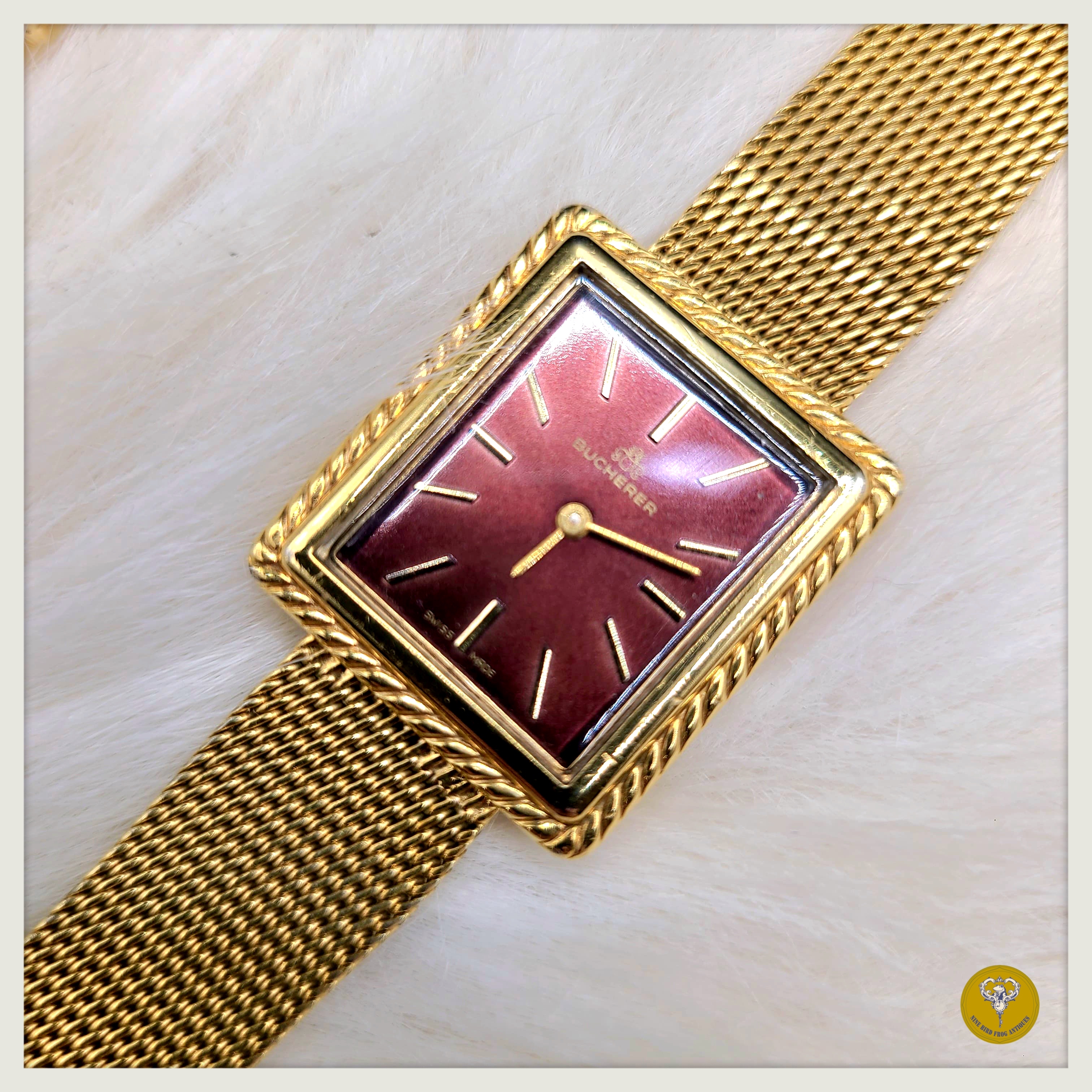 80年代Bucherer寶齊萊鋼包金機械錶