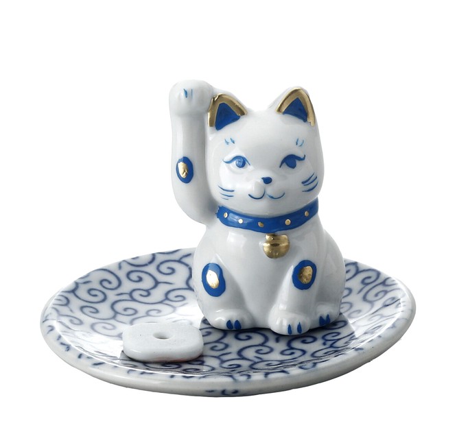 【瀬戶燒】招猫線香座
