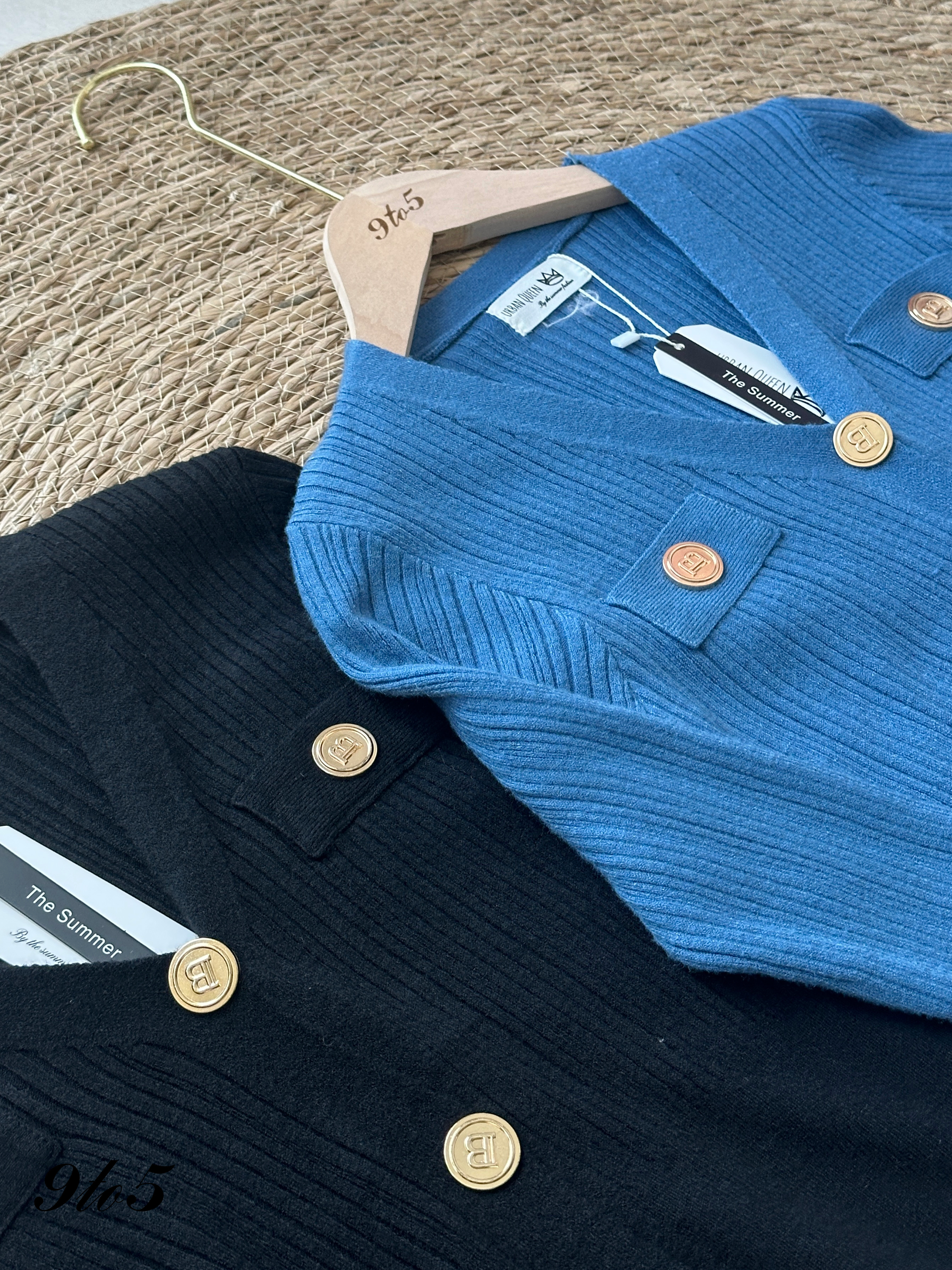 T4233 V Neck Ribbed Cardigan - 4 Colors 