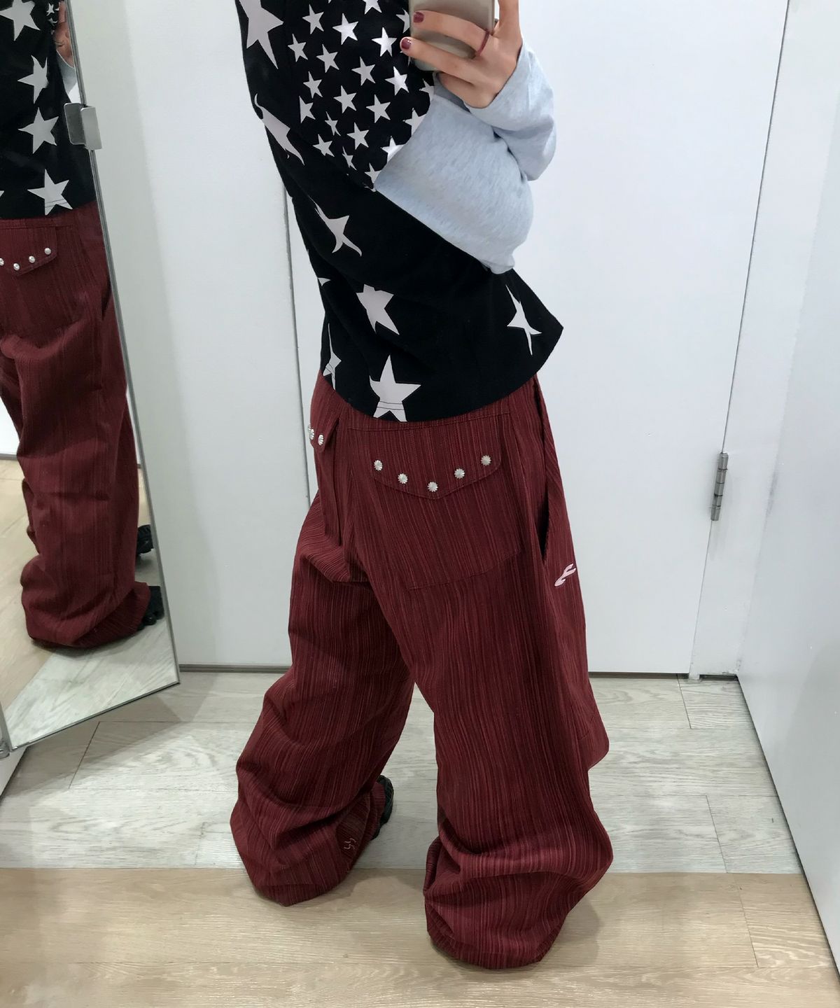 🇰🇷訂購｜tansanmagnesium｜Cotton wide studded pants 2色 