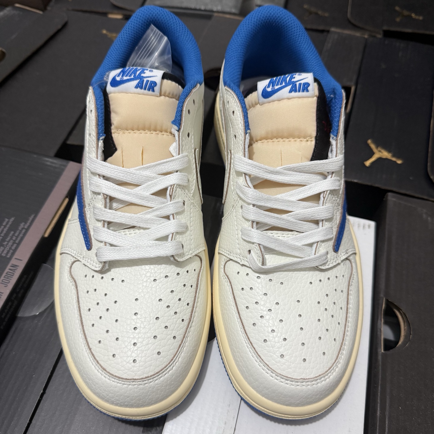  Travis Scott x Fragment Design x Air Jordan 1 Retro Low OG SP "Sail Military Blue" DM7866-104